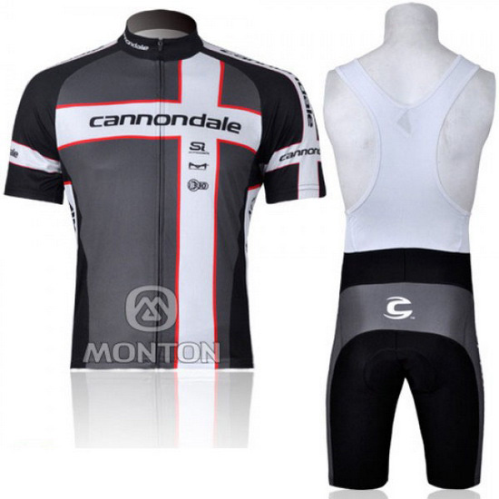 2011 Maillot Cannondale Tirantes Mangas Cortas grigio